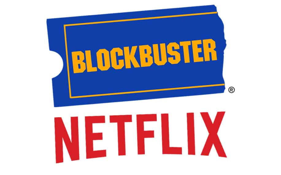 Blockbuster and Netflix logos