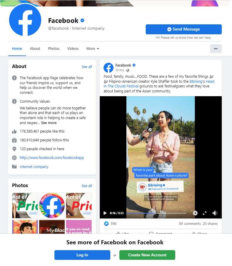 Facebook Layout - Social Media Marketing App for Small Businesses