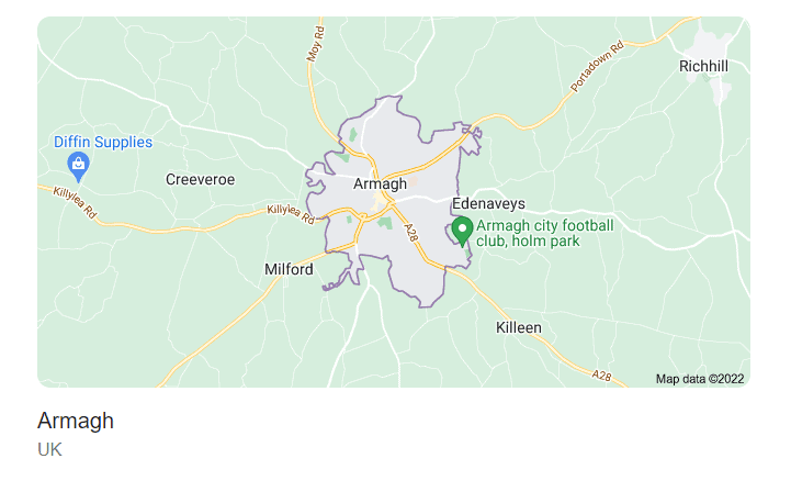 SEO Armagh - Armagh Map